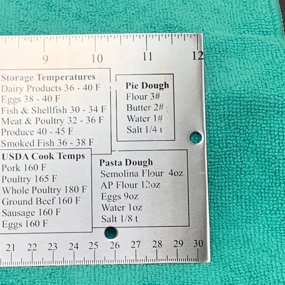 CHEF TOOLS The CutRuler Profesional Chef Tool Measuring Conversion Kitchen Ruler - Picture 6 of 11